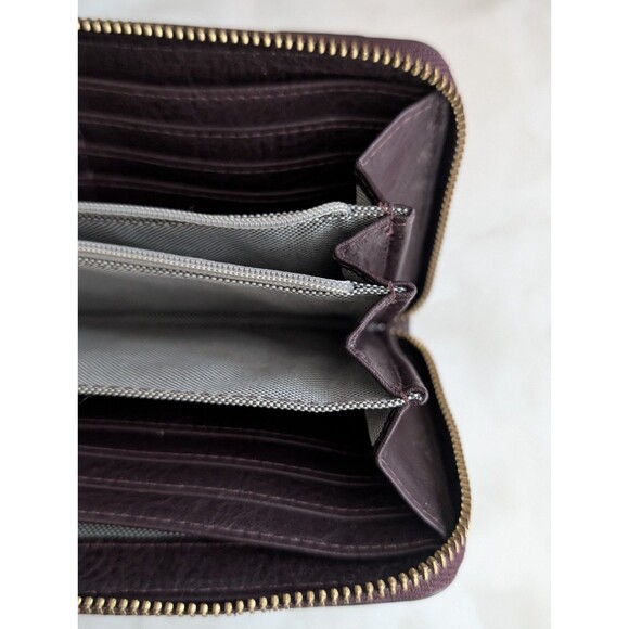 Fossil Wallet Logan RFID Zip Around Leather Chevron Multicolor Boho Western - Picture 14 of 16